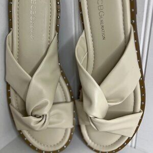 BCBGeneration Womens Zexanna Open Toe Studded Slides